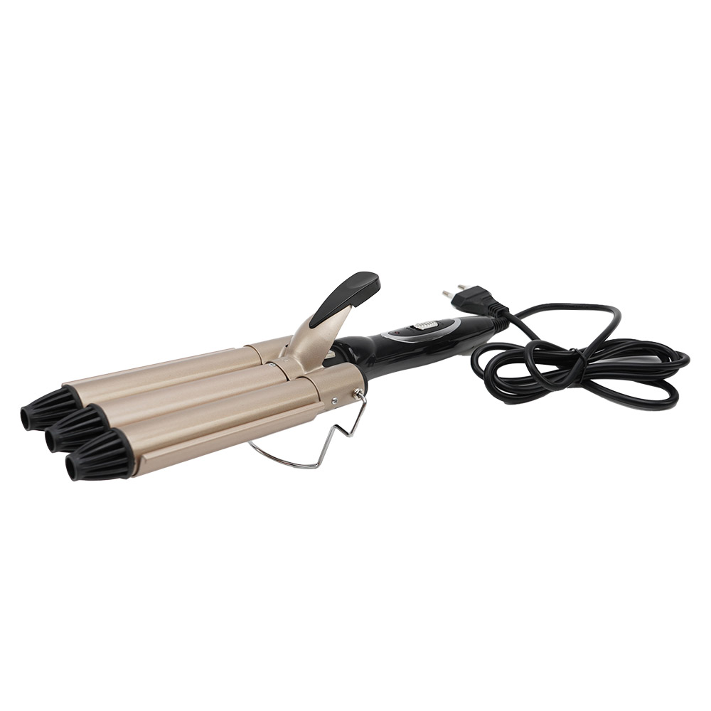 Temperature Adjustable Triple Barrel Hair Curler